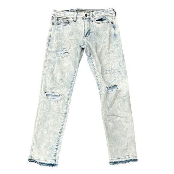 American Eagle Men's Next Level Flex Distressed Super Skinny Jean Size 29x30 - Picture 1 of 8